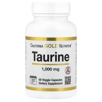 California Gold Nutrition L-Taurine 1000 mg, 60 вегакапсул California Gold Nutrition L-Taurine 1000 mg, 60 вегакапсул