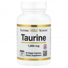 California Gold Nutrition L-Taurine 1000 mg, 60 вегакапсул California Gold Nutrition L-Taurine 1000 mg, 60 вегакапсул