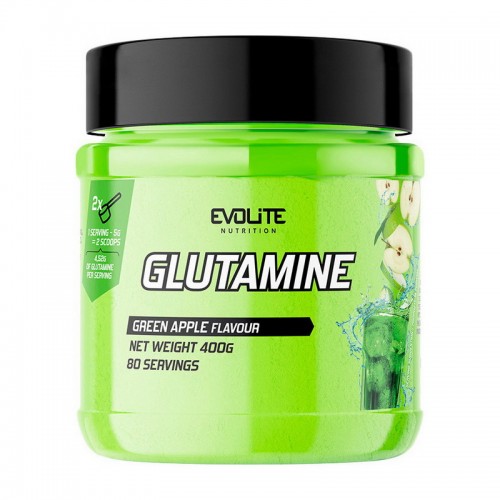 Аминокислота Evolite Nutrition Glutamine, 400 грамм Зеленое яблоко СРОК 10.25 CN14828-5 
