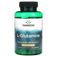 Swanson L-Glutamine 500 mg, 100 капсул