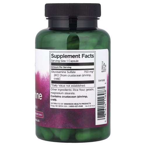 Препарат для суставов и связок Swanson Mega Glucosamine 750 mg, 120 капсул CN17087 Swanson Препарат для суставов и связок Swanson Mega Glucosamine 750 mg, 120 капсул CN17087 Swanson