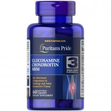 Препарат для суставов и связок Puritan's Pride Chondroitin Glucosamine MSM 3 Per Day Formula, 120 капсул Препарат для суставов и связок Puritan's Pride Chondroitin Glucosamine MSM 3 Per Day Formula, 120 капсул