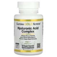 California Gold Nutrition Hyaluronic Acid Complex, 60 вегакапсул California Gold Nutrition Hyaluronic Acid Complex, 60 вегакапсул
