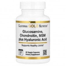California Gold Nutrition Glucosamine, Chondroitin, MSM Plus Hyaluronic Acid, 60 вегакапсул California Gold Nutrition Glucosamine, Chondroitin, MSM Plus Hyaluronic Acid, 60 вегакапсул