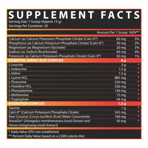 EAA Hydration - 30srv Blood Orange 2022-09-0001 Nutrex EAA Hydration - 30srv Blood Orange 2022-09-0001 Nutrex