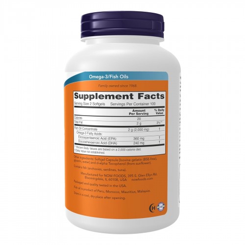 Now Foods Omega-3 1000mg - 200 sgels 2022-10-0054 Now Foods Omega-3 1000mg - 200 sgels 2022-10-0054
