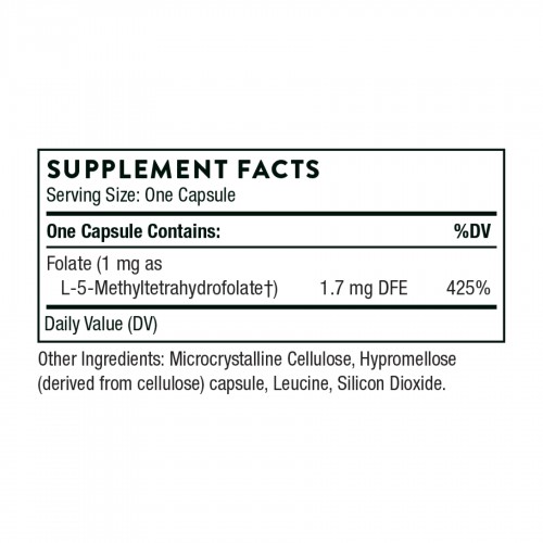 5-MTHF 1 mg - 60 caps 2023-10-3057 Thorne 5-MTHF 1 mg - 60 caps 2023-10-3057 Thorne