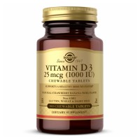 Vitamin D3 25 mcg (1000 IU) Chewable Strawberry Banana Swirl - 100 Chewables Vitamin D3 25 mcg (1000 IU) Chewable Strawberry Banana Swirl - 100 Chewables
