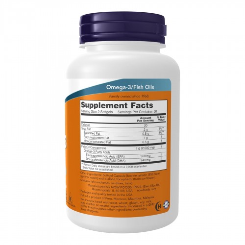 Omega-3 1000mg - 100 sgels 2022-10-0053 Now Foods Omega-3 1000mg - 100 sgels 2022-10-0053 Now Foods