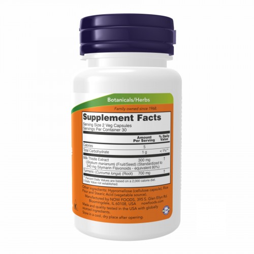 Silymarin 150 mg - 60 veg caps 100-62-5599786-20 Now Foods Silymarin 150 mg - 60 veg caps 100-62-5599786-20 Now Foods