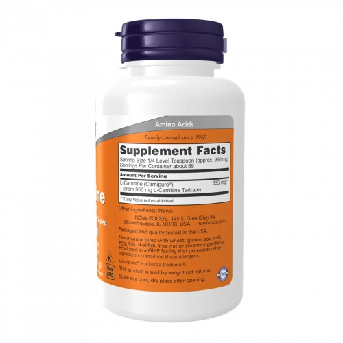L-Carnitine Pure Powder - 85g 2023-10-4522 Now Foods L-Carnitine Pure Powder - 85g 2023-10-4522 Now Foods
