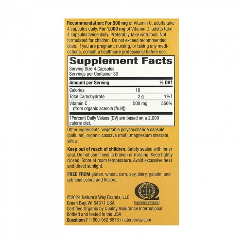 Vitamin C - 120 vcaps 2023-10-6384 Nature's Way Vitamin C - 120 vcaps 2023-10-6384 Nature's Way