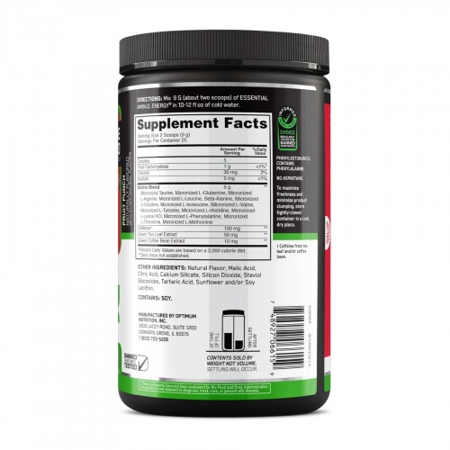 Amino Energy - 225g Fruit Punch 2023-10-3971 Optimum Nutrition Amino Energy - 225g Fruit Punch 2023-10-3971 Optimum Nutrition
