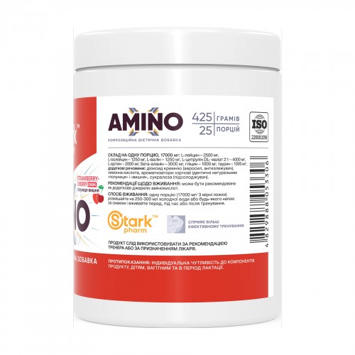 Amino-X - 425g Strawberry Cherry 2023-10-6698 Stark Pharm Amino-X - 425g Strawberry Cherry 2023-10-6698 Stark Pharm