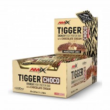 Tigger Zero Choco Protein Bar - 20x60g Marzipan Cake Tigger Zero Choco Protein Bar - 20x60g Marzipan Cake