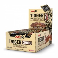 Tigger Zero Choco Protein Bar - 20x60g Triple Brownie Tigger Zero Choco Protein Bar - 20x60g Triple Brownie