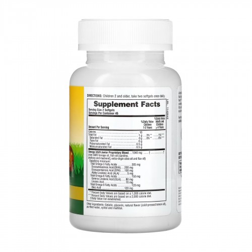 Nature's Plus Kids Omega 3 6 9 - 90 softgels 2023-10-2370 Nature's Plus Kids Omega 3 6 9 - 90 softgels 2023-10-2370