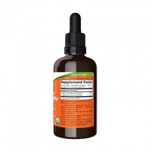Ashwagandha Liquid Extract - 59 ml 2023-10-3780 Now Foods Ashwagandha Liquid Extract - 59 ml 2023-10-3780 Now Foods