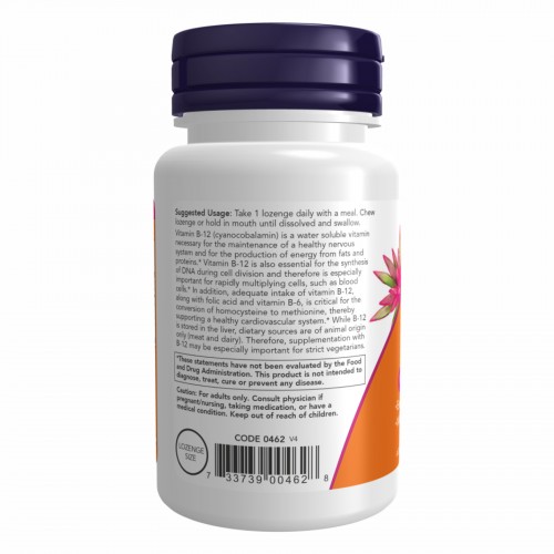 B-12 5000mcg + Folic - 60 lozenges 2022-10-1429 Now Foods B-12 5000mcg + Folic - 60 lozenges 2022-10-1429 Now Foods