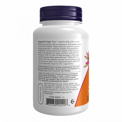 B-50 - 250 vcaps 2022-10-1427 Now Foods B-50 - 250 vcaps 2022-10-1427 Now Foods