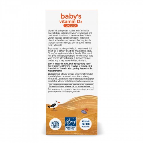 Baby's Vitamin D3 Liquid - 22.5 ml 2023-10-5945 Nordic Naturals Baby's Vitamin D3 Liquid - 22.5 ml 2023-10-5945 Nordic Naturals