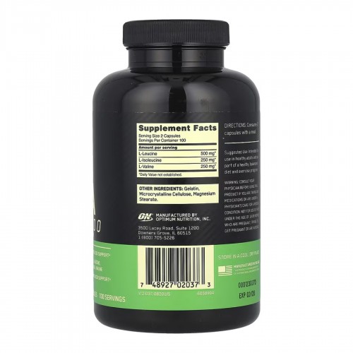 BCAA 1000mg - 400 caps 2023-10-4252 Optimum Nutrition BCAA 1000mg - 400 caps 2023-10-4252 Optimum Nutrition