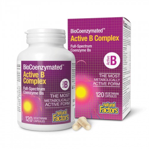 BioCoenzymated Active B Complex - 120 caps 2023-10-7544 Natural Factors BioCoenzymated Active B Complex - 120 caps 2023-10-7544 Natural Factors