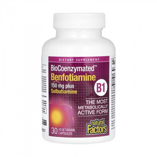 BioCoenzymated Benfotiamine - 30 caps 2023-10-6703 Natural Factors BioCoenzymated Benfotiamine - 30 caps 2023-10-6703 Natural Factors