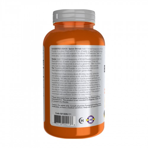 Branched Chain Amino Acid Powder - 340g 2023-10-4525 Now Foods Branched Chain Amino Acid Powder - 340g 2023-10-4525 Now Foods