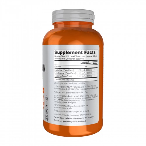 Branched Chain Amino Acid Powder - 340g 2023-10-4525 Now Foods Branched Chain Amino Acid Powder - 340g 2023-10-4525 Now Foods