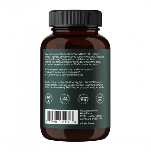 CBD Isolate 1500 mg - 60 softgels 2023-10-5111 Mind Shi CBD Isolate 1500 mg - 60 softgels 2023-10-5111 Mind Shi
