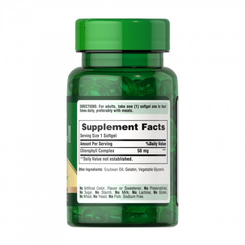 Chlorophyll Concentrate 50mg - 100 softgels 2023-10-4580 Puritans Pride Chlorophyll Concentrate 50mg - 100 softgels 2023-10-4580 Puritans Pride