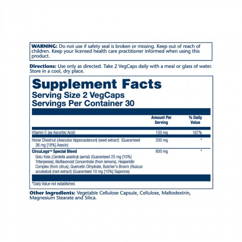 Solaray CircuLegs Circulation Support 200mg - 60 vcaps 2023-10-2413 Solaray CircuLegs Circulation Support 200mg - 60 vcaps 2023-10-2413