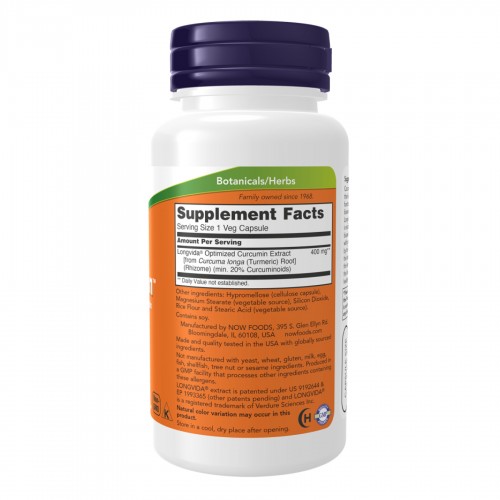 CurcuBrain™ 400mg - 50 vcaps 2023-10-4545 Now Foods CurcuBrain™ 400mg - 50 vcaps 2023-10-4545 Now Foods