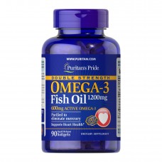 Double Strength Omega-3 Fish Oil 1200mg/600mg Omega-3 - 90 sgels Double Strength Omega-3 Fish Oil 1200mg/600mg Omega-3 - 90 sgels