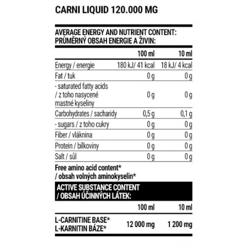 Carni 120000 - 1000ml Lemon-Orange 100-90-2097977-20 Extrifit Carni 120000 - 1000ml Lemon-Orange 100-90-2097977-20 Extrifit