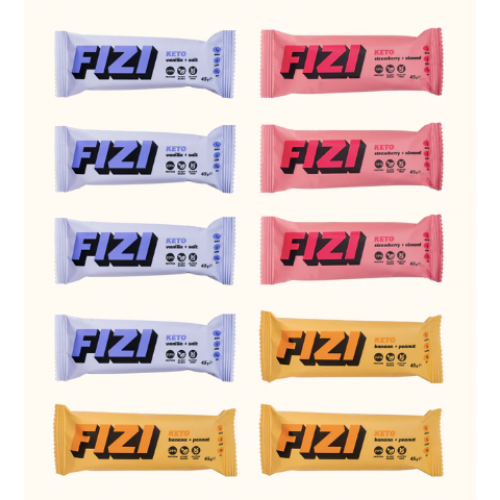 KETO Protein Bar - 10x45g Keto Box 2022-10-2480 FIZI KETO Protein Bar - 10x45g Keto Box 2022-10-2480 FIZI