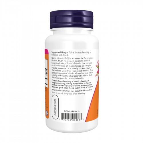 Flush-Free Niacin 250mg - 180 vcaps 2023-10-4537 Now Foods Flush-Free Niacin 250mg - 180 vcaps 2023-10-4537 Now Foods