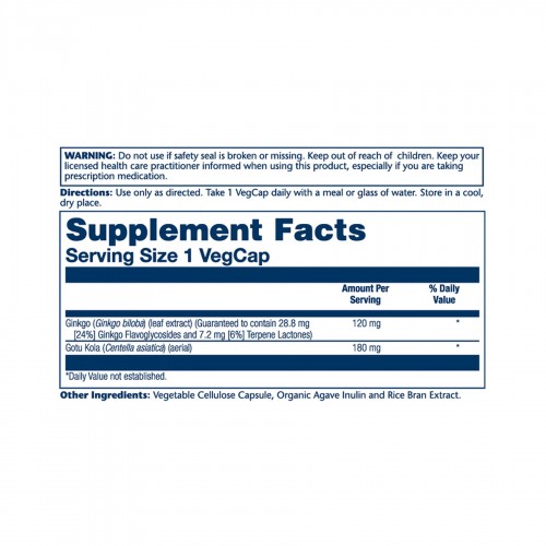 Solaray Ginkgo Biloba Extract One 120mg - 30 vcaps 2023-10-6737 Solaray Ginkgo Biloba Extract One 120mg - 30 vcaps 2023-10-6737