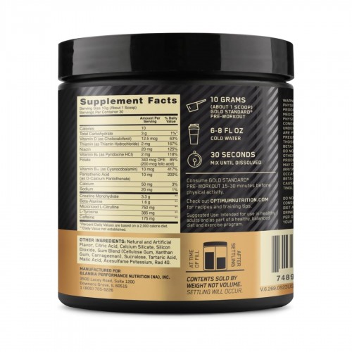 Gold Standard Pre Workout - 300g Fruit Punch 2023-10-2772 Optimum Nutrition Gold Standard Pre Workout - 300g Fruit Punch 2023-10-2772 Optimum Nutrition