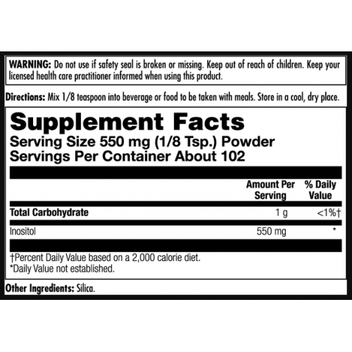Inositol 550mg - 4oz 2022-10-1000 KAL Inositol 550mg - 4oz 2022-10-1000 KAL