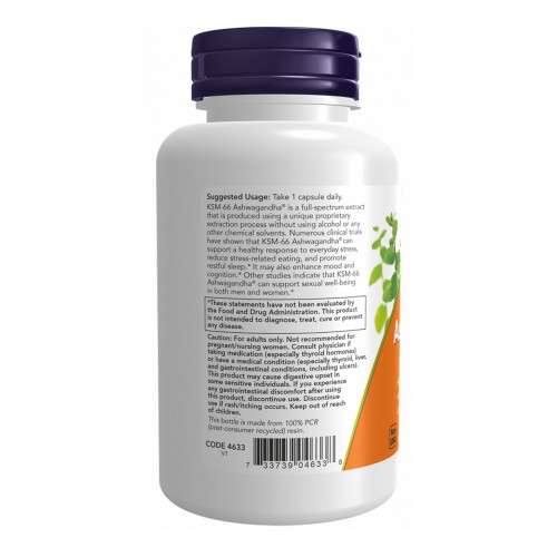 KSM-66 Ashwagandha® - 90 vcaps 2023-10-5399 Now Foods KSM-66 Ashwagandha® - 90 vcaps 2023-10-5399 Now Foods
