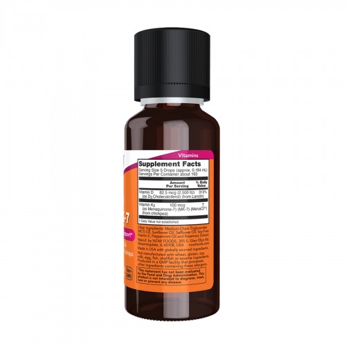 VIT D-3 & MK-7 Liquid- 30ml 2022-10-1426 Now Foods VIT D-3 & MK-7 Liquid- 30ml 2022-10-1426 Now Foods