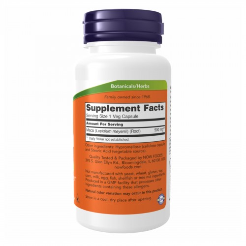 Maca 500mg - 250 vcaps 2022-10-1400 Now Foods Maca 500mg - 250 vcaps 2022-10-1400 Now Foods