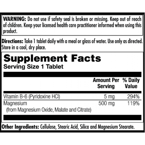 Magnesium Sustained Release Triple Source 500mg - 100 tabs 2022-10-0999 KAL Magnesium Sustained Release Triple Source 500mg - 100 tabs 2022-10-0999 KAL