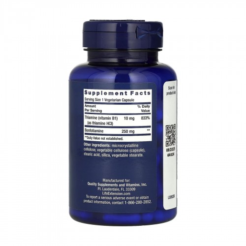 Mega Benfotiamine 250 mg - 120 vcaps 2023-10-3213 Life Extension Mega Benfotiamine 250 mg - 120 vcaps 2023-10-3213 Life Extension