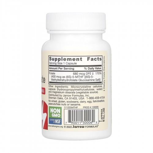 Methyl Folate - 60 vcaps 2023-10-5593 Jarrow Formulas Methyl Folate - 60 vcaps 2023-10-5593 Jarrow Formulas