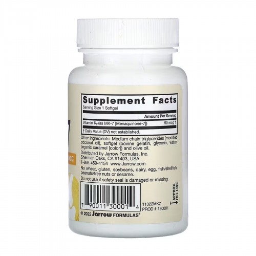 MK-7 90 mcg - 60 caps 2023-10-6206 Jarrow Formulas MK-7 90 mcg - 60 caps 2023-10-6206 Jarrow Formulas