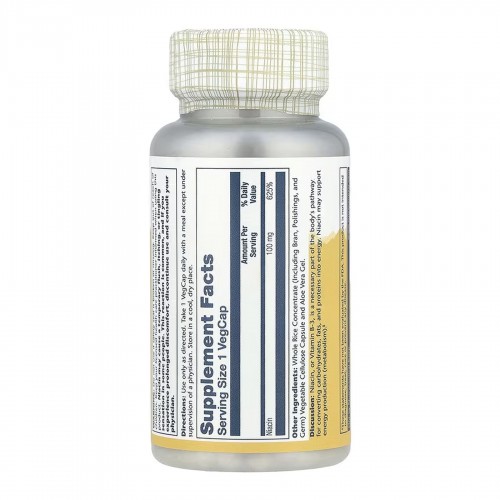 Niacin 100mg - 100 vcaps 2023-10-6742 Solaray Niacin 100mg - 100 vcaps 2023-10-6742 Solaray