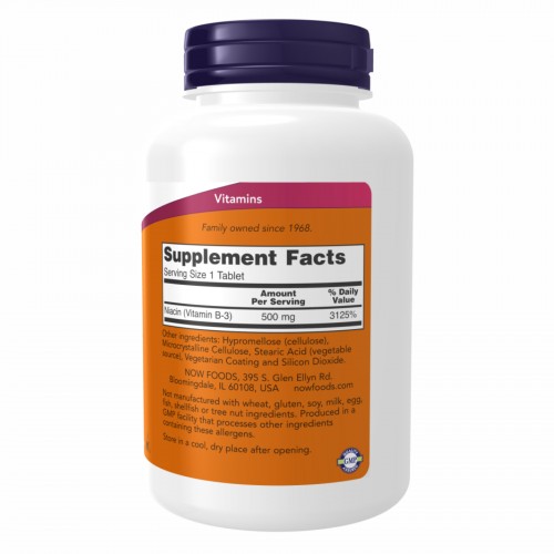 Niacin 500mg - 250 tabs 2022-10-1431 Now Foods Niacin 500mg - 250 tabs 2022-10-1431 Now Foods